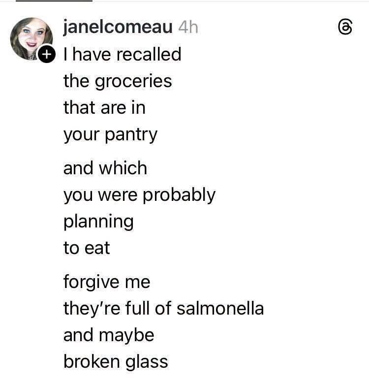 When you accidentally poison your friends because you remembered they keep gross stuff in their pantry lol