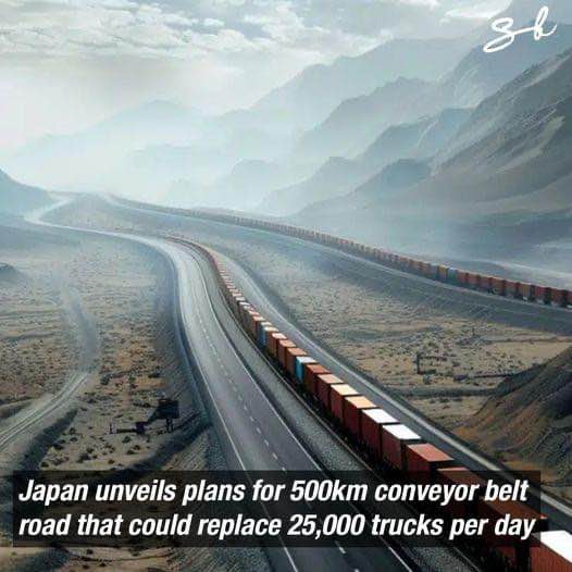 They really out here planning to replace trucks with a giant conveyor belt lol