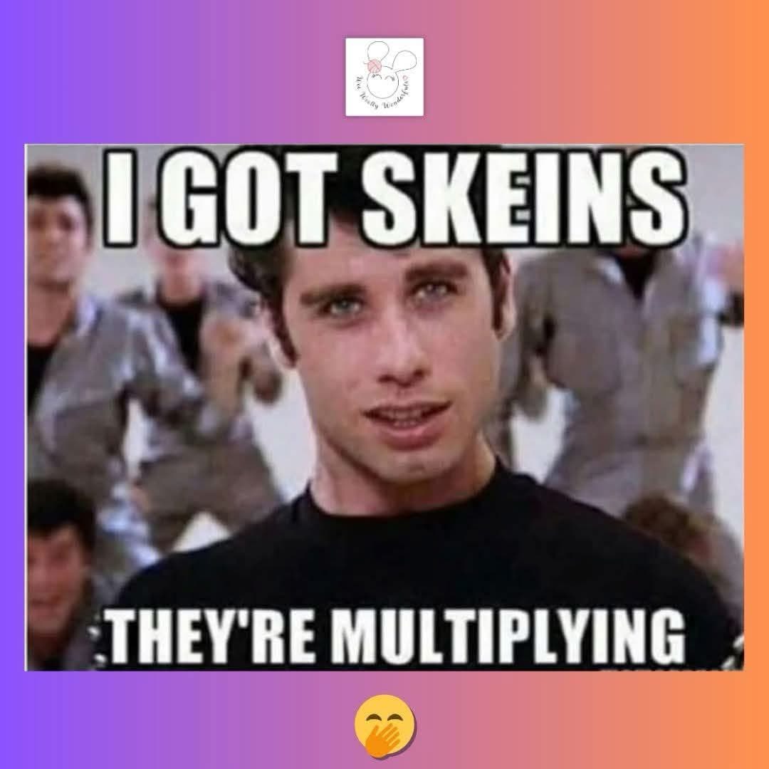 When you're trying to count your yarn stash and it just keeps growing lol