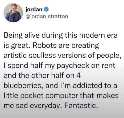 Basically this guy describing the joy of modern life and I'm just like... yeah, same.