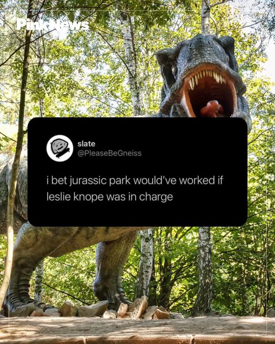They're saying if Leslie Knope ran Jurassic Park, it wouldn't have failed lol