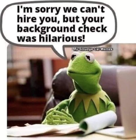 When your interviewer thinks your questionable past is actually hilarious and not a red flag