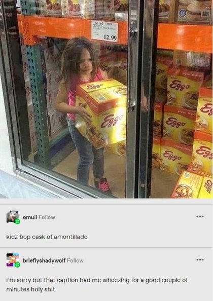 This kid looks like they're about to get their revenge for something. Probably for not getting enough Eggos.
