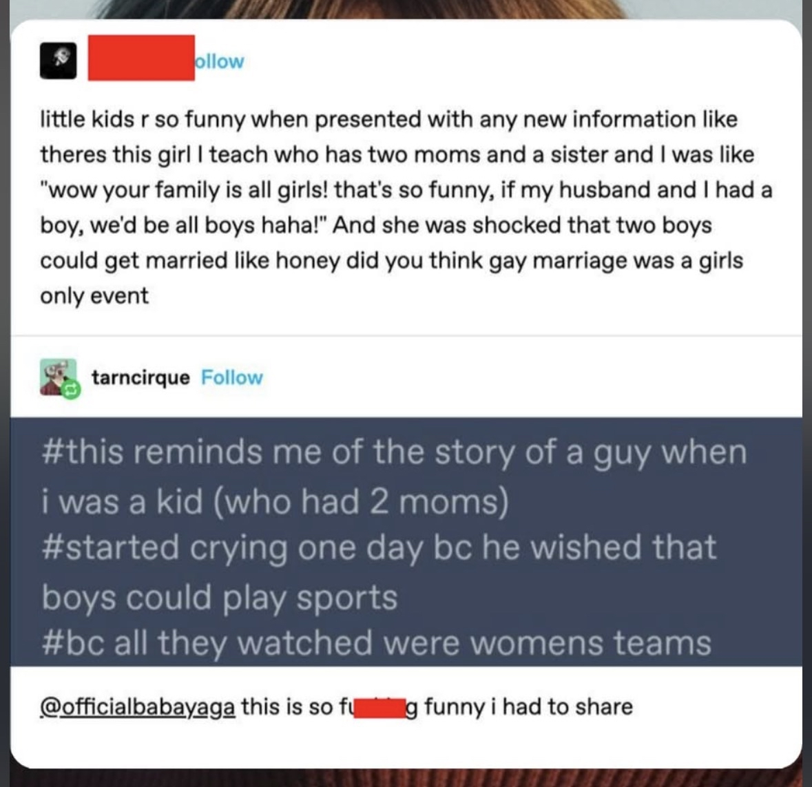 This kid's logic about gay marriage is hilariously misinformed, but it also kinda reminds me of that other kid who just wanted boys to play sports.