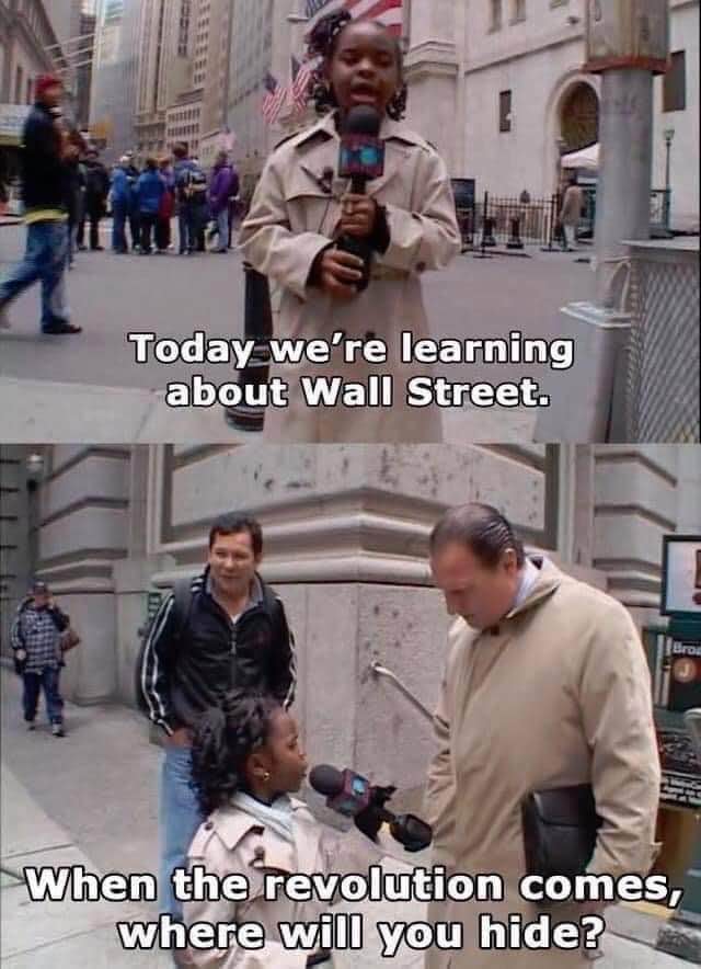 When you're a kid reporting on Wall Street and suddenly realize capitalism is about to collapse