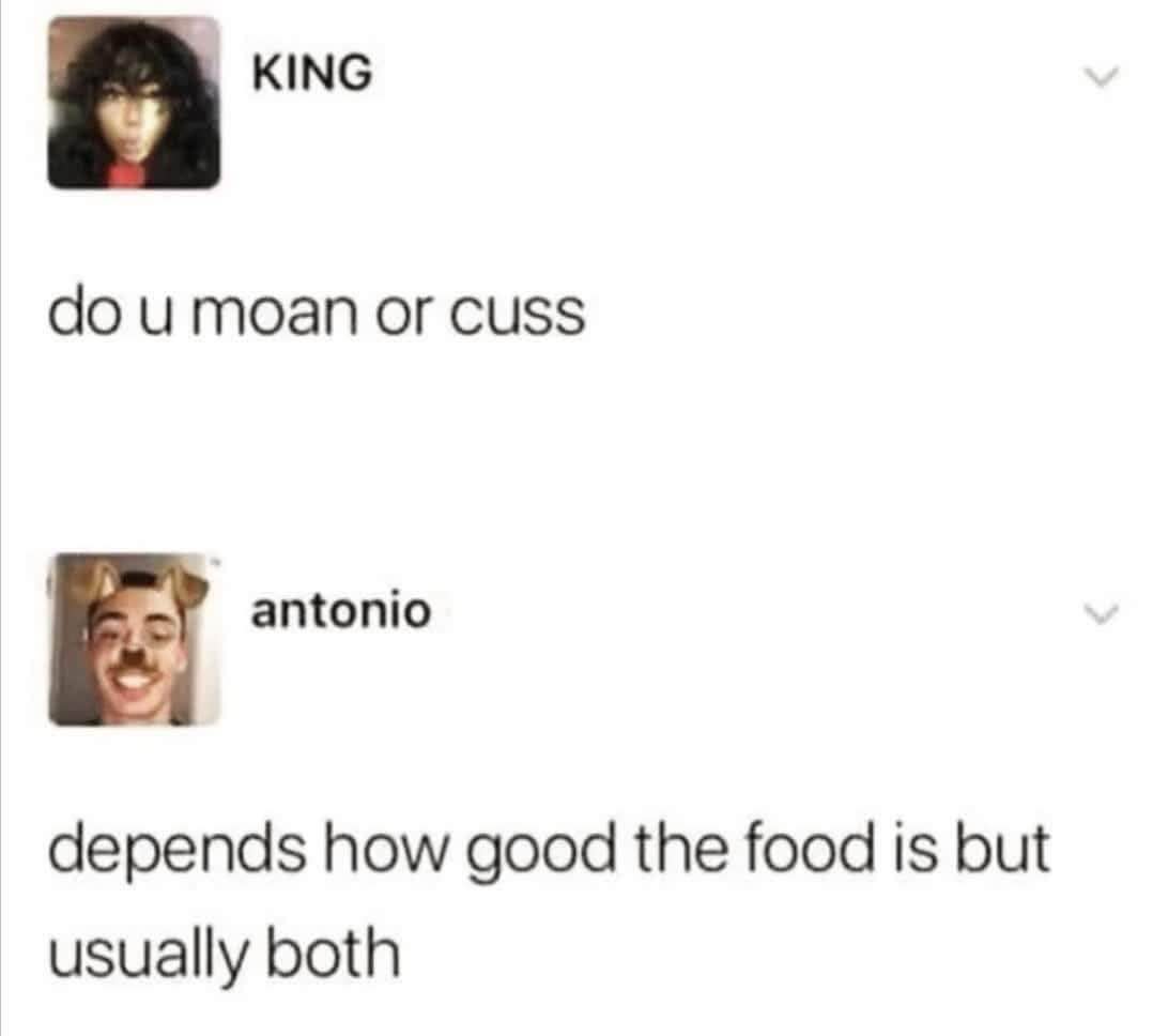 When the food is so good you gotta do both