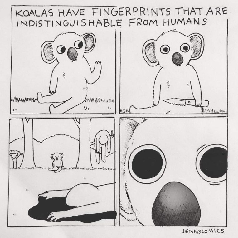 So we're all just gonna ignore the fact that koalas can commit crimes?