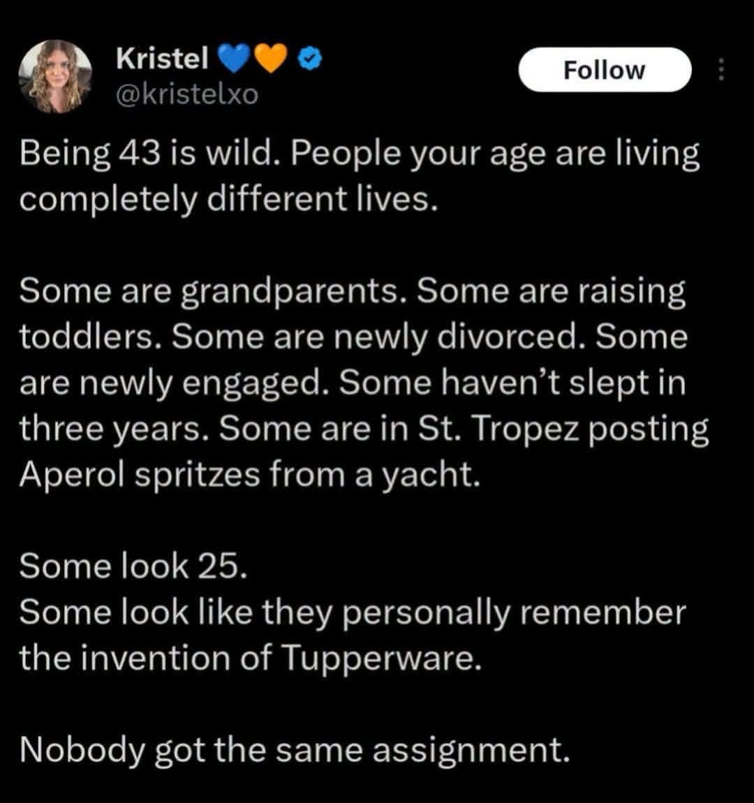 lmaoo nobody got the same assignment when they hit 43