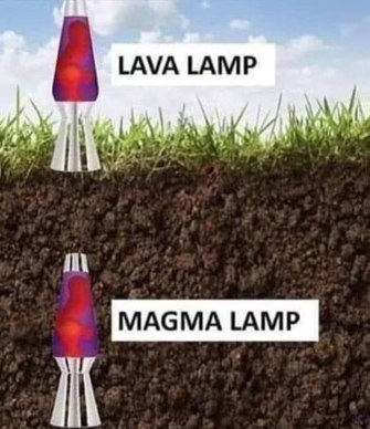 One is a groovy retro lamp, the other is literally inside the Earth. Big difference.