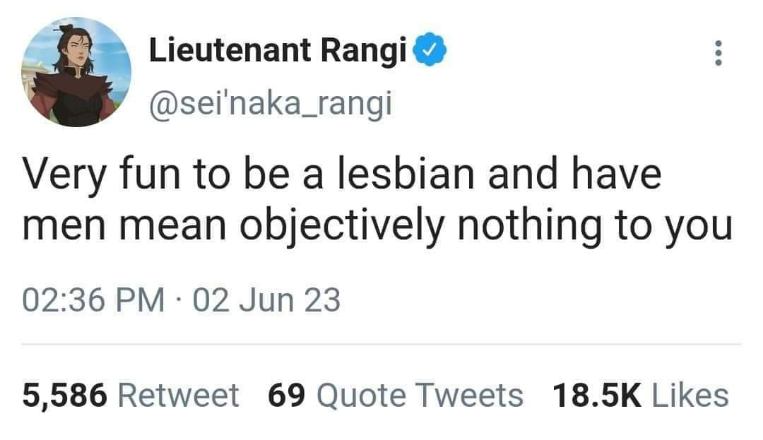 When you realize being a lesbian means dudes are just irrelevant