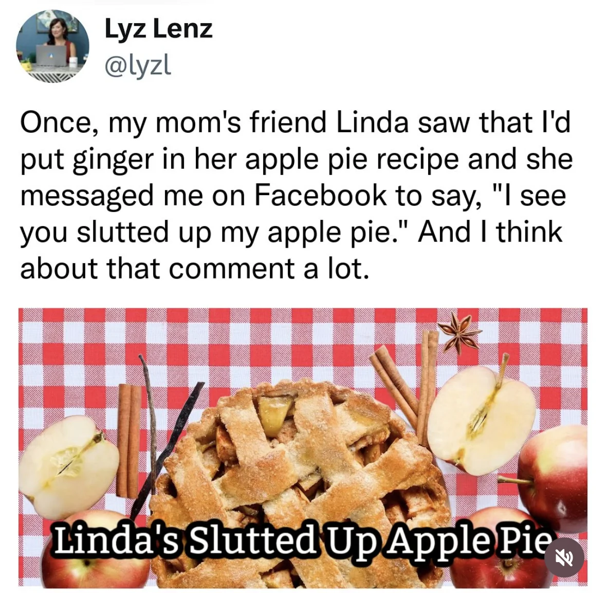 When you put a little extra spice in the pie and get accused of 'slutting it up'.