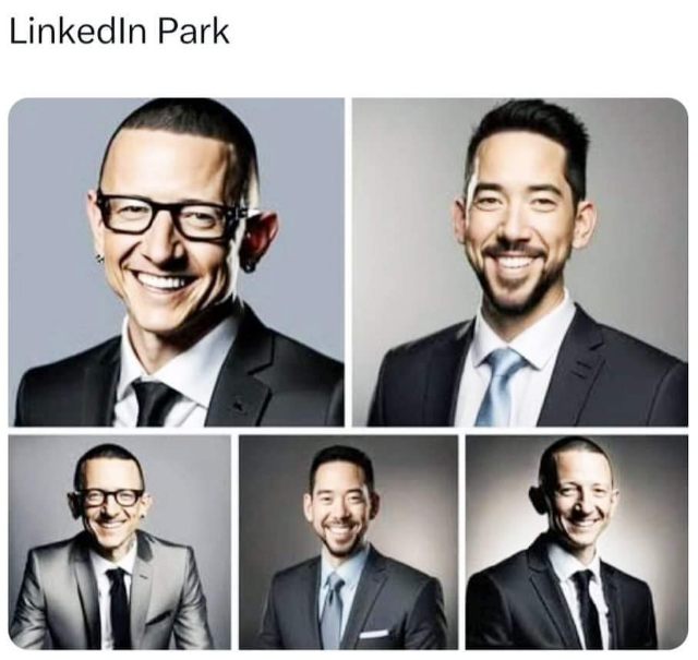 When you combine Linkin Park with LinkedIn. Guess they're ready for corporate gigs now.