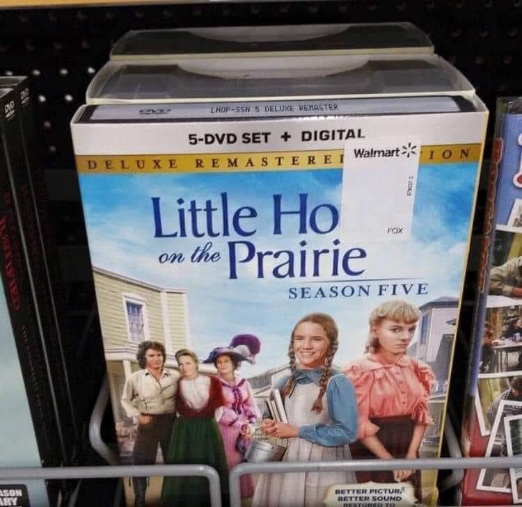 Whoever designed this box art really messed up the title of Little House on the Prairie