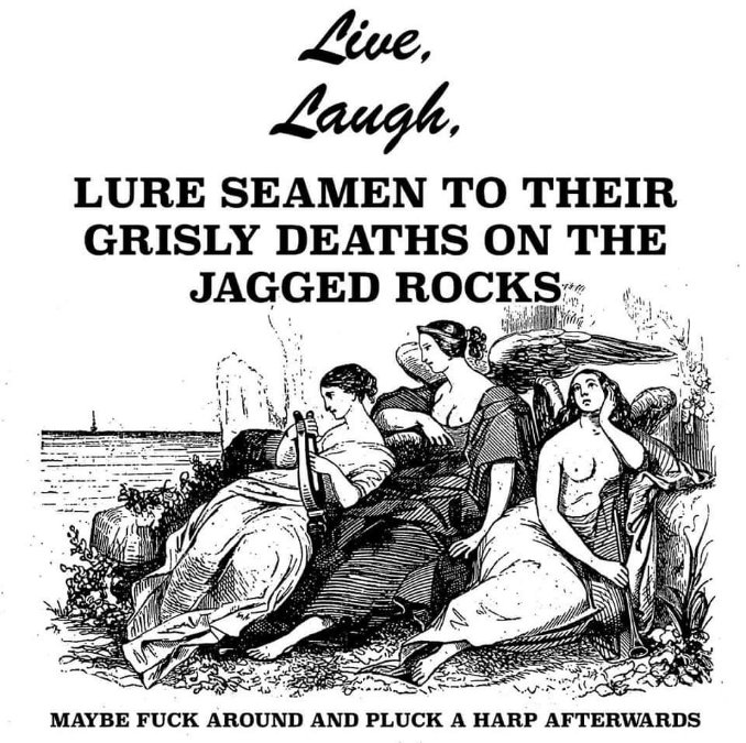 The 'Live, Laugh' sign is usually for classy home decor, but this one's a bit more metal