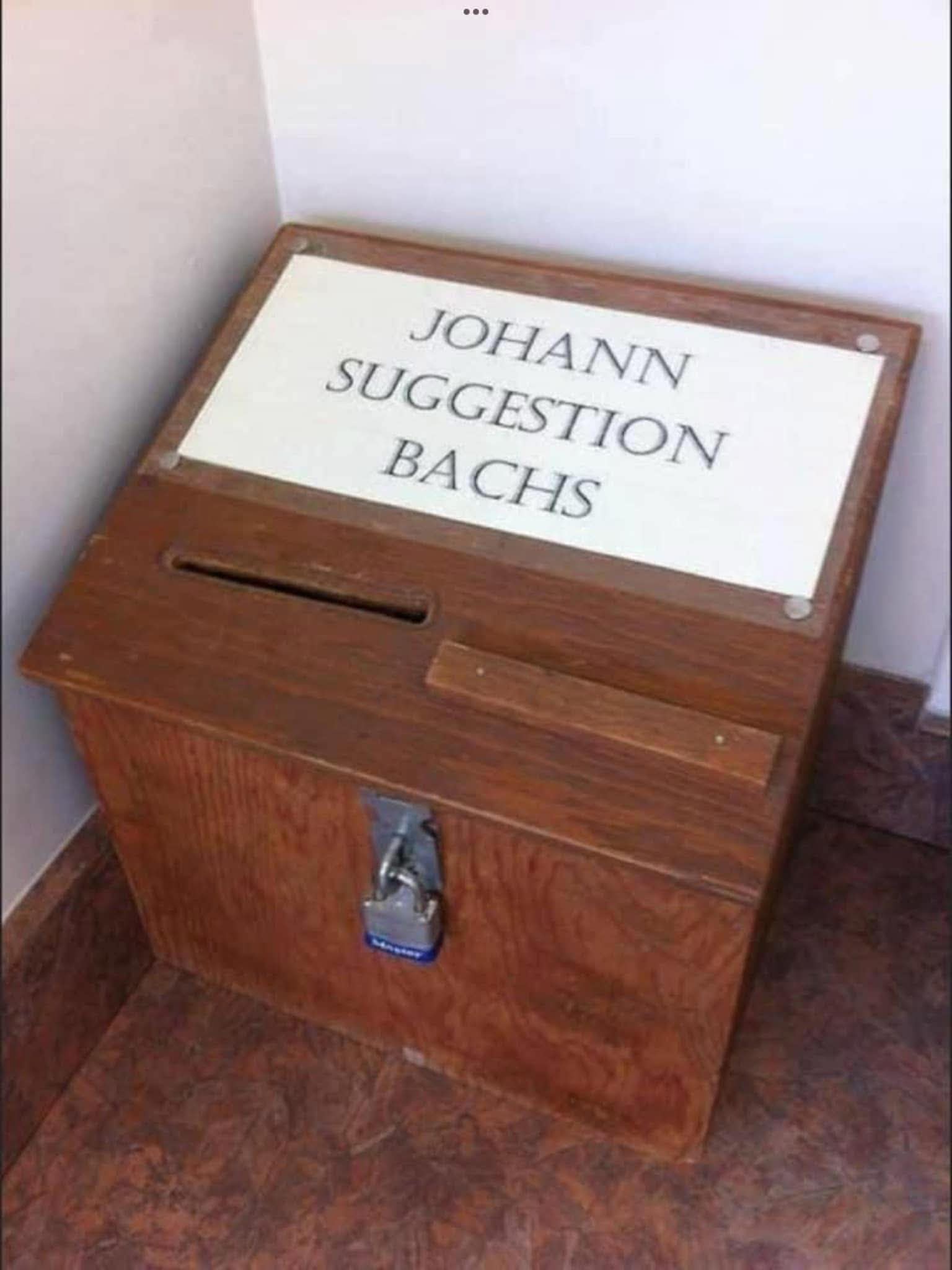 When you have a suggestion but can't actually give it because the box is locked