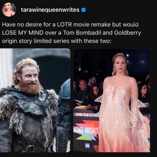 Someone has a fantasy casting idea for Lord of the Rings characters Tom Bombadil and Goldberry and honestly, it slaps.