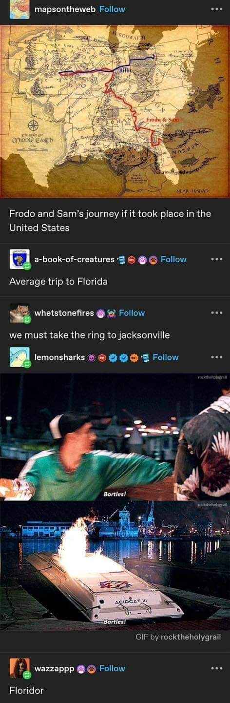 When you realize your epic quest leads you to Florida