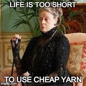 When you're judging everyone's questionable life choices, especially their yarn choices.