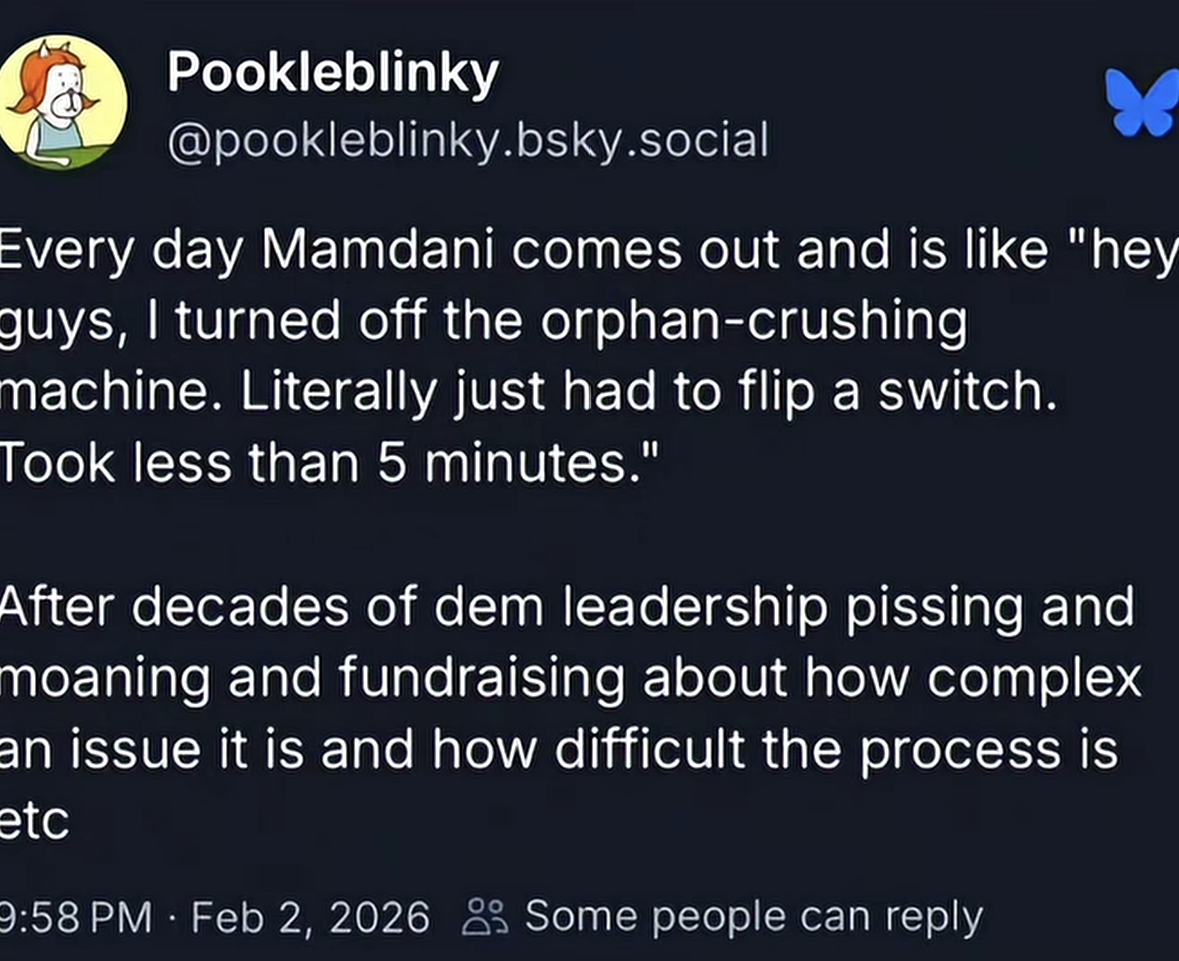 Someone found out the orphan-crushing machine just needed a switch flipped after decades of political complaints about it