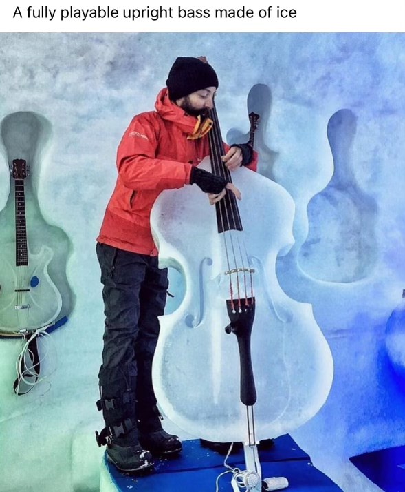 When you try to play a gig but it's literally freezing outside