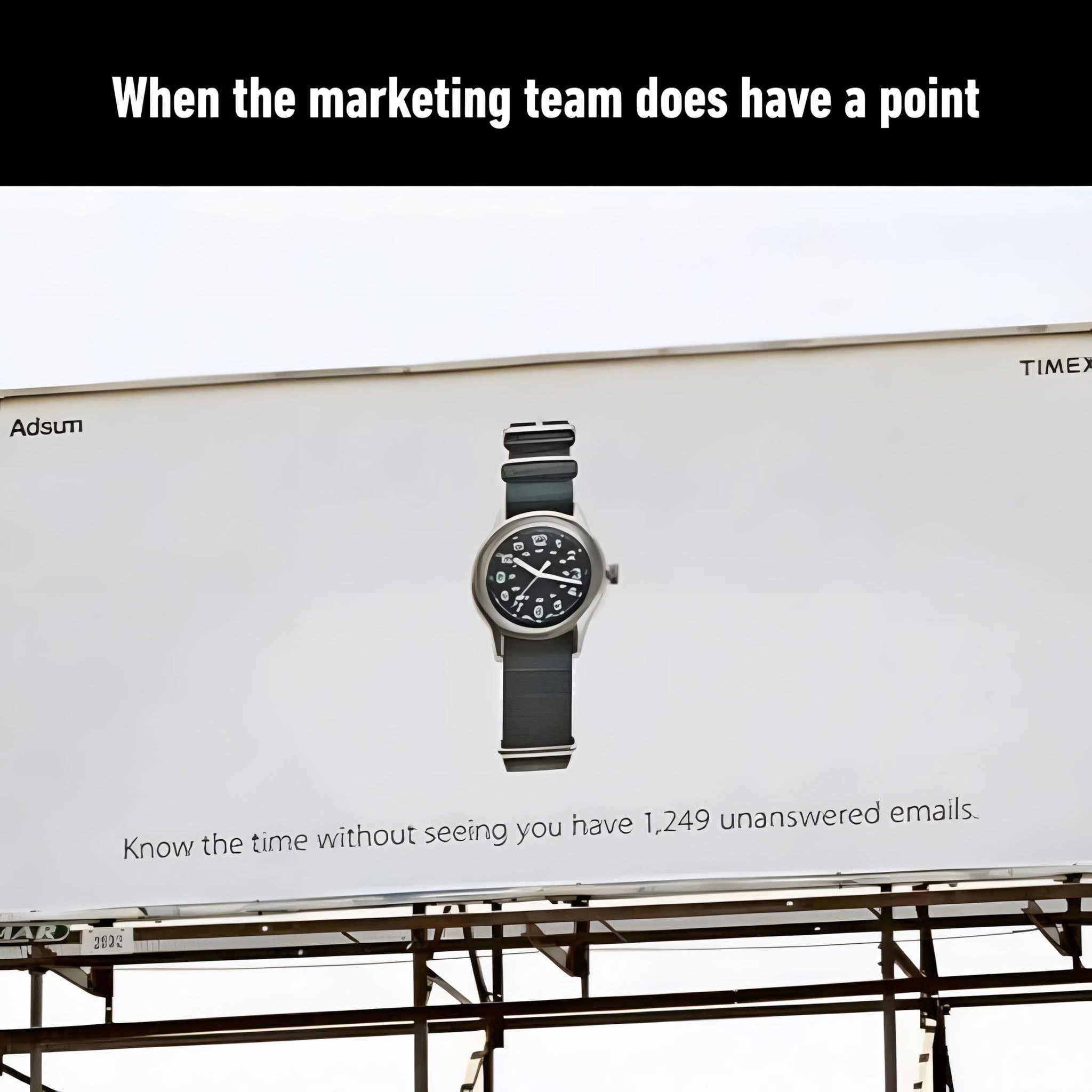 When the marketing team gets it... like, actually.
