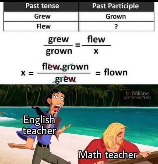 Math teachers trying to explain grammar using math concepts is wild