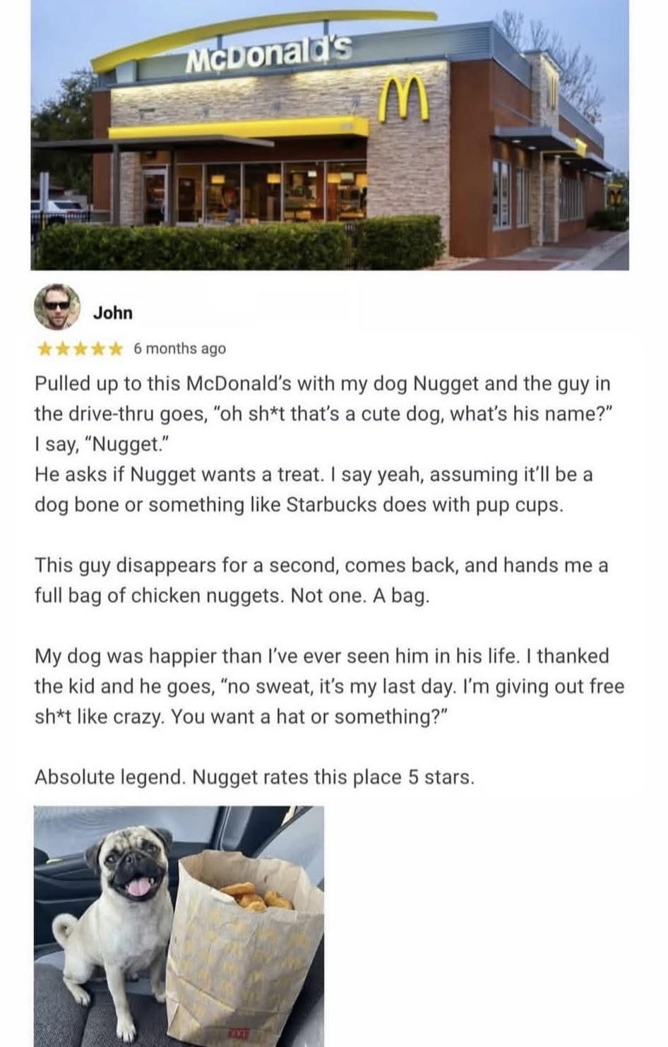 When the drive-thru worker is on their last day and decides to be legendary