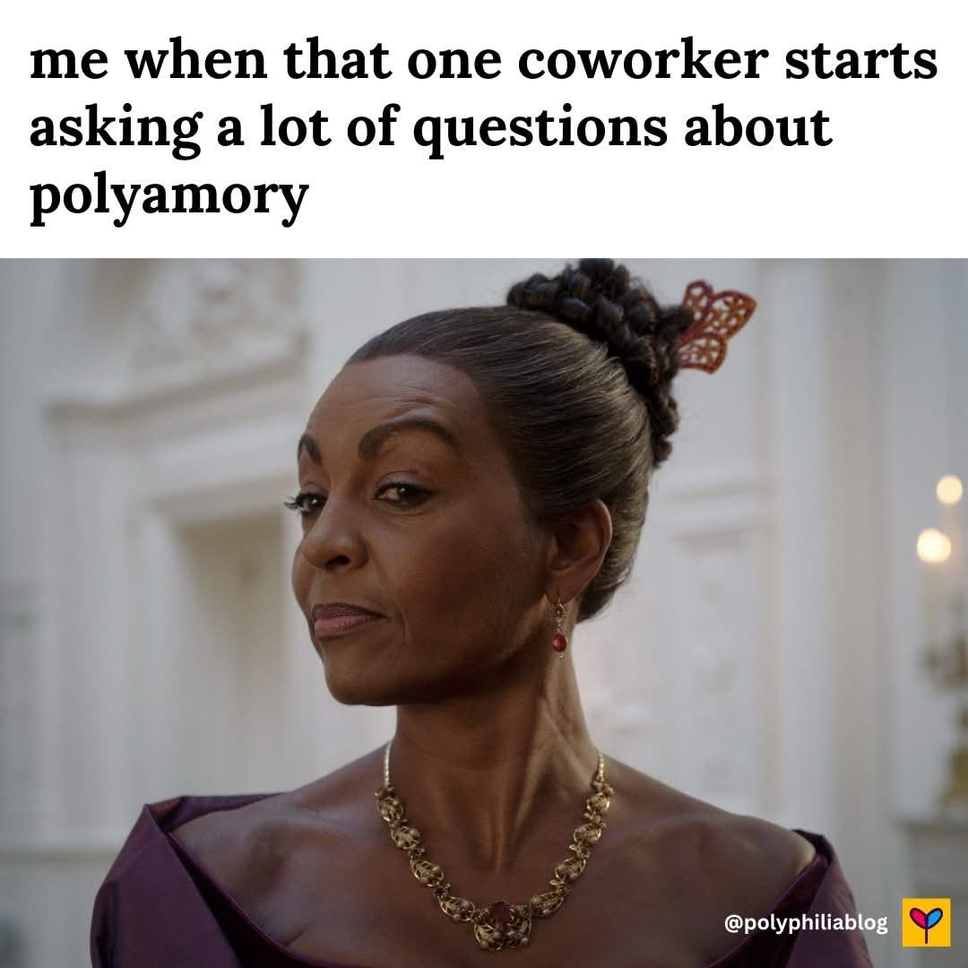 Me when someone starts asking too many questions about polyamory and I gotta act innocent