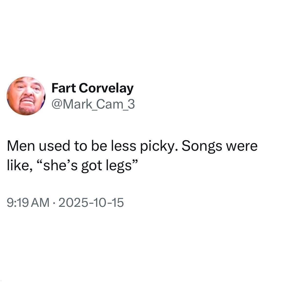 Men used to be so simple with their compliments lol