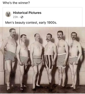 OMG, look at this old-timey men's beauty contest, it's wild!