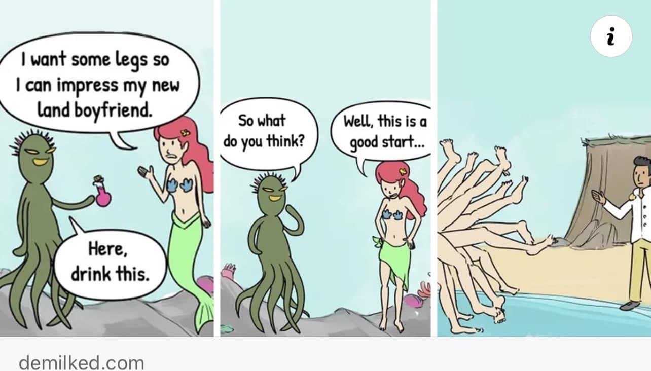 When you ask for legs to impress your boyfriend but get way too many.