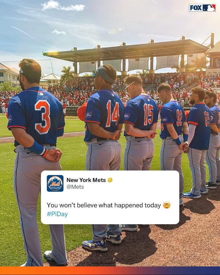 The New York Mets really posted this on Pi Day...
