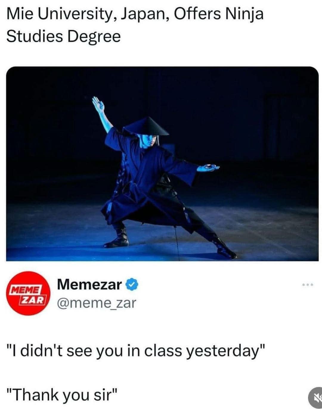 When your ninja studies degree actually pays off in attendance checks