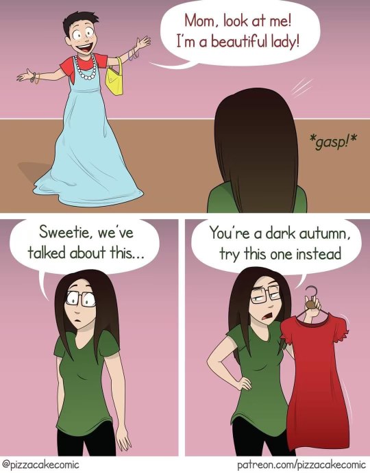When your mom is more concerned about your seasonal color palette than your aspirations.
