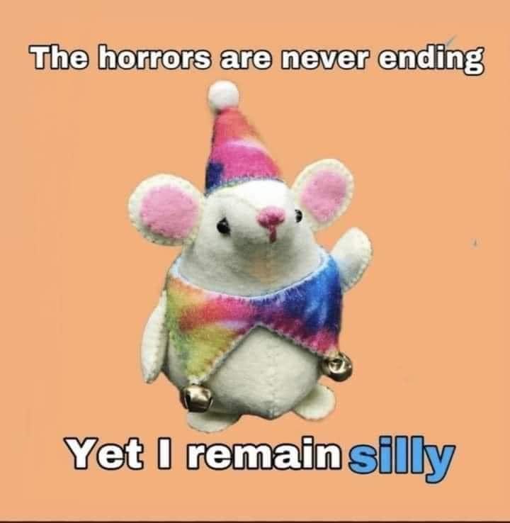 Me when everything is terrible but I'm still trying my best to be happy