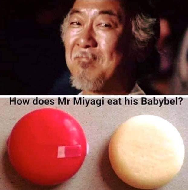 Miyagi probably just waxes the red part off