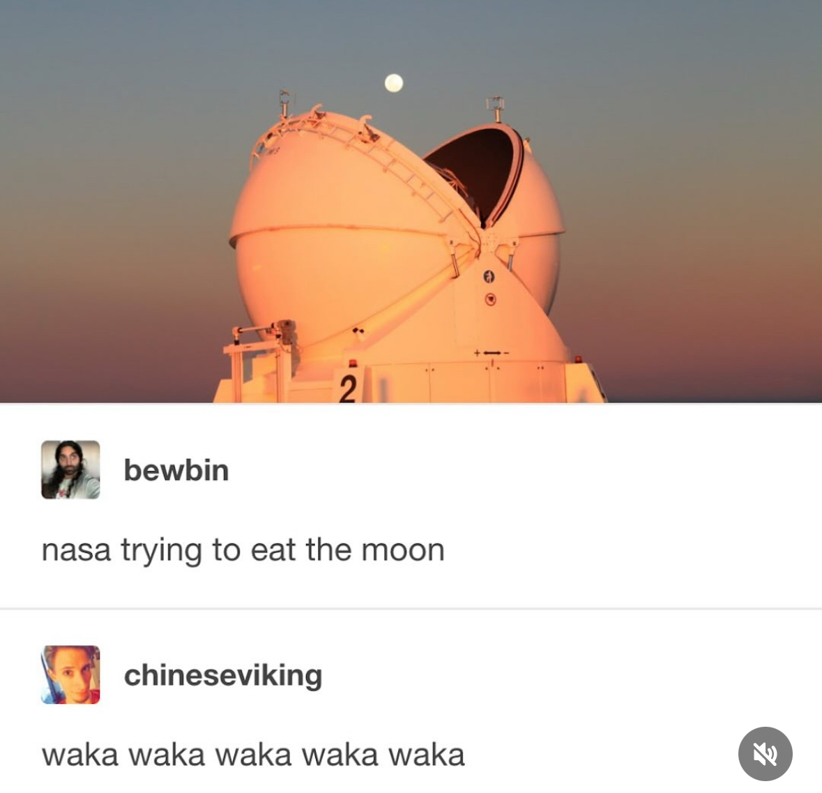 NASA trying to eat the moon like a Pac-Man character