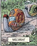 Apparently, Nascar fans are so dedicated they even race snails.