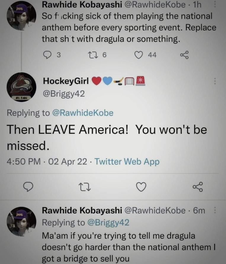 This person wants to replace the national anthem with 'Dragula' and the replies are wild.