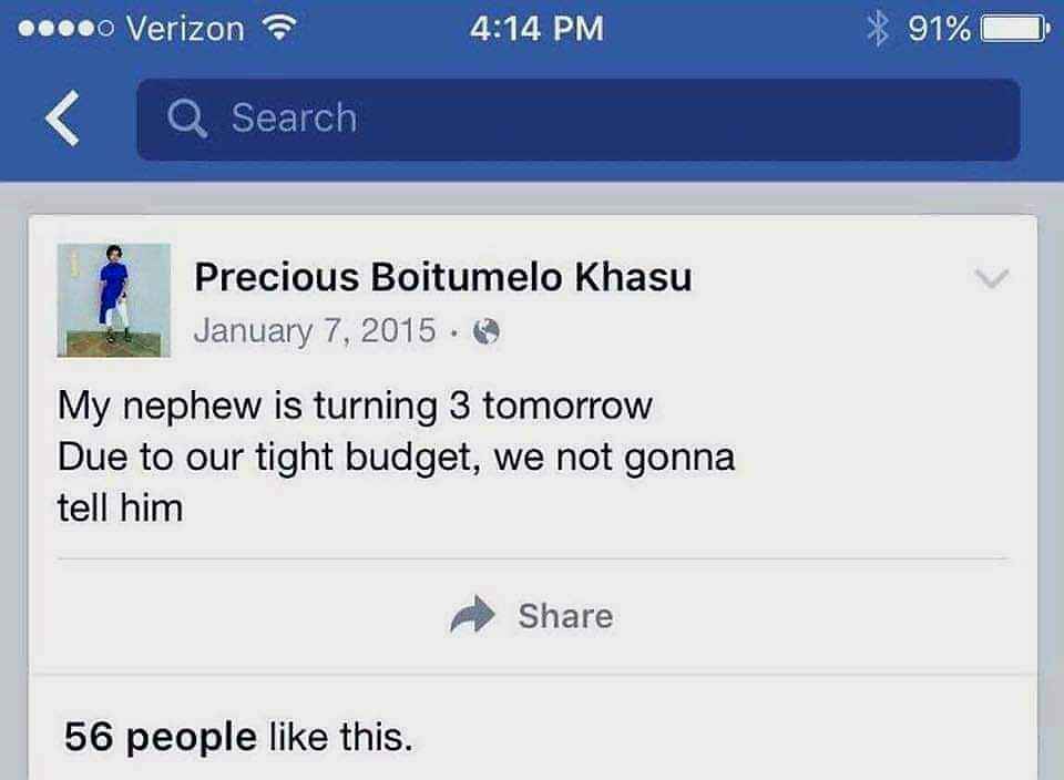 When your budget is so tight you just gonna pretend your nephew isn't turning 3 lol