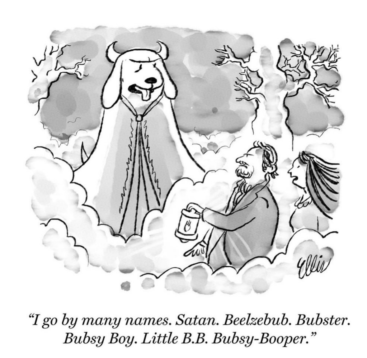 When you think you're meeting the devil but he's just a dog named Bubsy-Booper