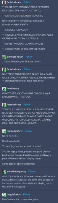 Wait, Nintendo was founded BEFORE Dracula was even a thing?? And also before Sherlock Holmes existed? Wild.