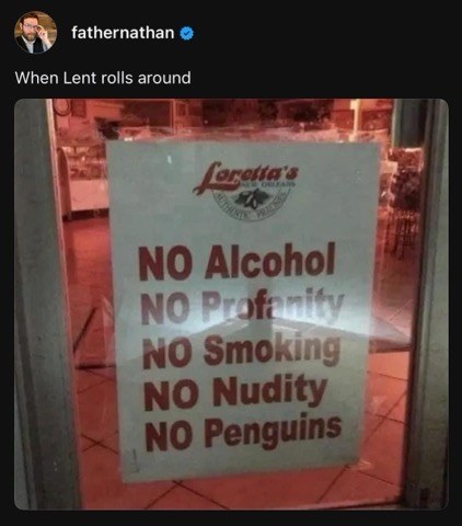 Wait, NO penguins? Guess I'm not going then.