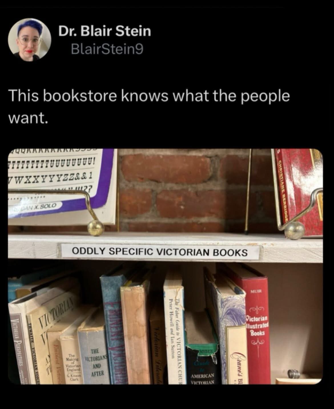 Lol, this bookstore is catering to the MOST specific niche audience