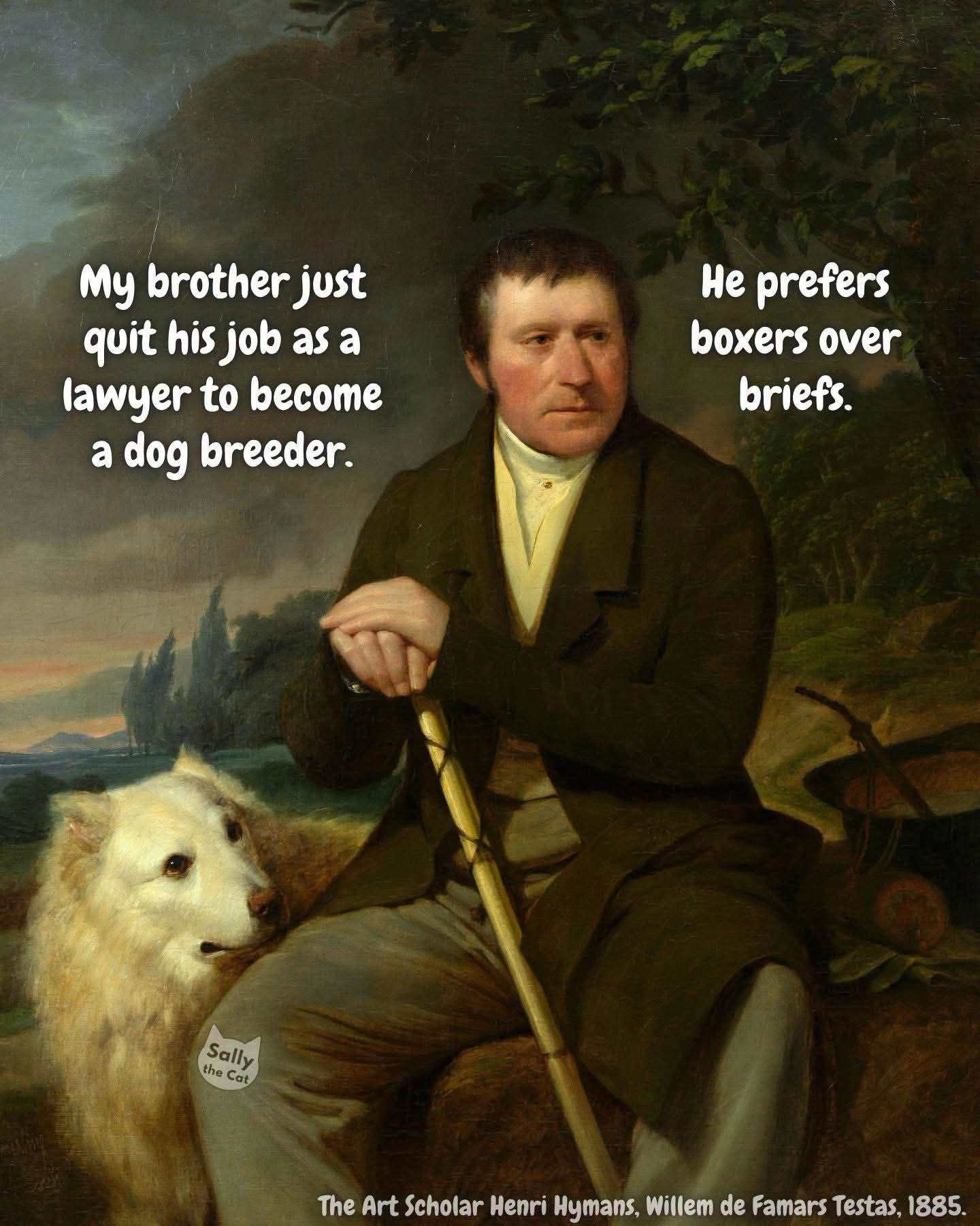 Literally a pun about lawyers and dog breeds. I love it.