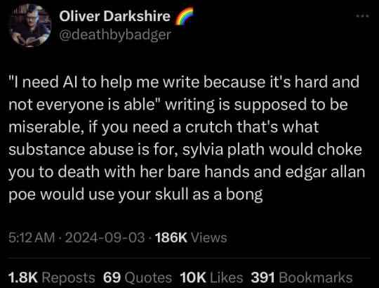 When you ask for help with writing and they suggest substance abuse or death by famous poets instead.