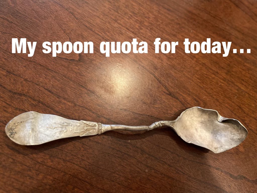 Just one bent spoon today and I'm done