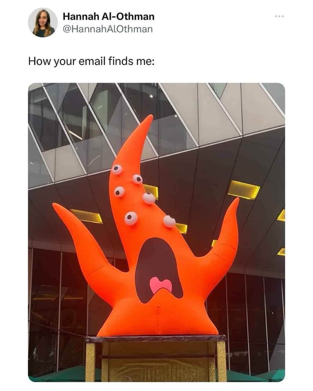 My email finds me looking like this, probably because I haven't checked it in a while.