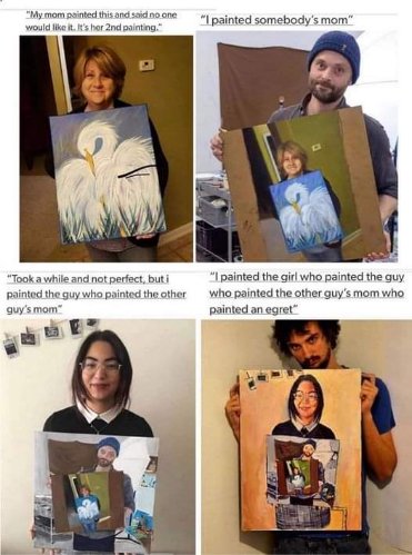 This painting is like the one meme that keeps getting progressively more complex.