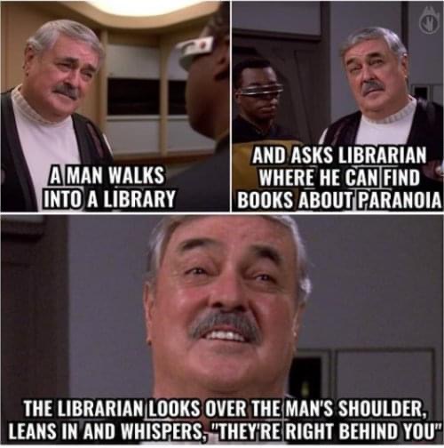 OMG, this joke about paranoia is so perfect for anyone who's ever felt watched. The punchline is killer.